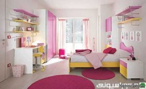 طراحی دکوراسیون اتاق خواب دخترانه