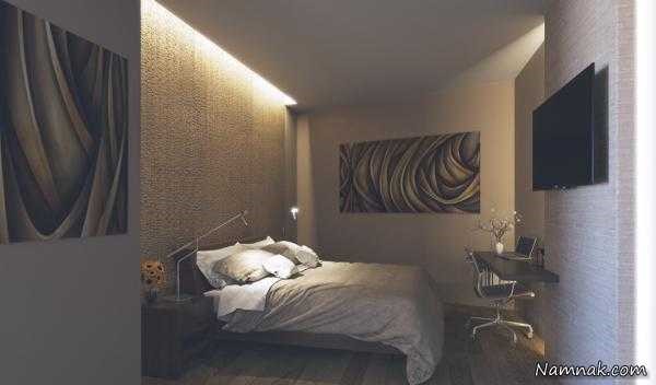نورپردازی اتاق خواب با دکوراسیون مدرن | طراحی دکوراسیون منزل,نورپردازی منزل,دکور منزل