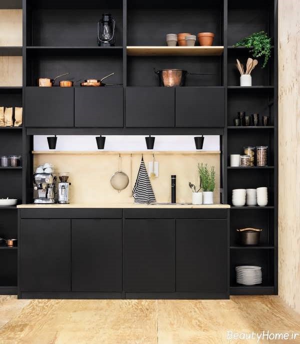 10 آشپزخانه سیاه با دکوراسیون های داخلی زیبا و مدرن