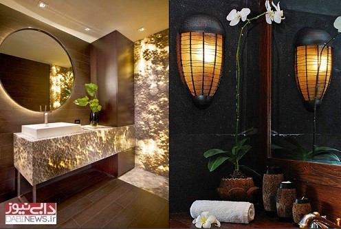 نورپردازی مدرن حمام و دستشویی! 