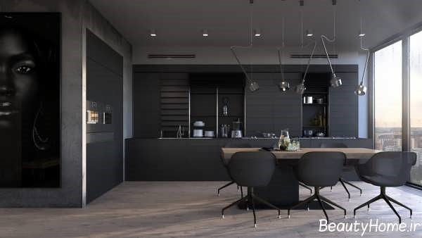 10 آشپزخانه سیاه با دکوراسیون های داخلی زیبا و مدرن