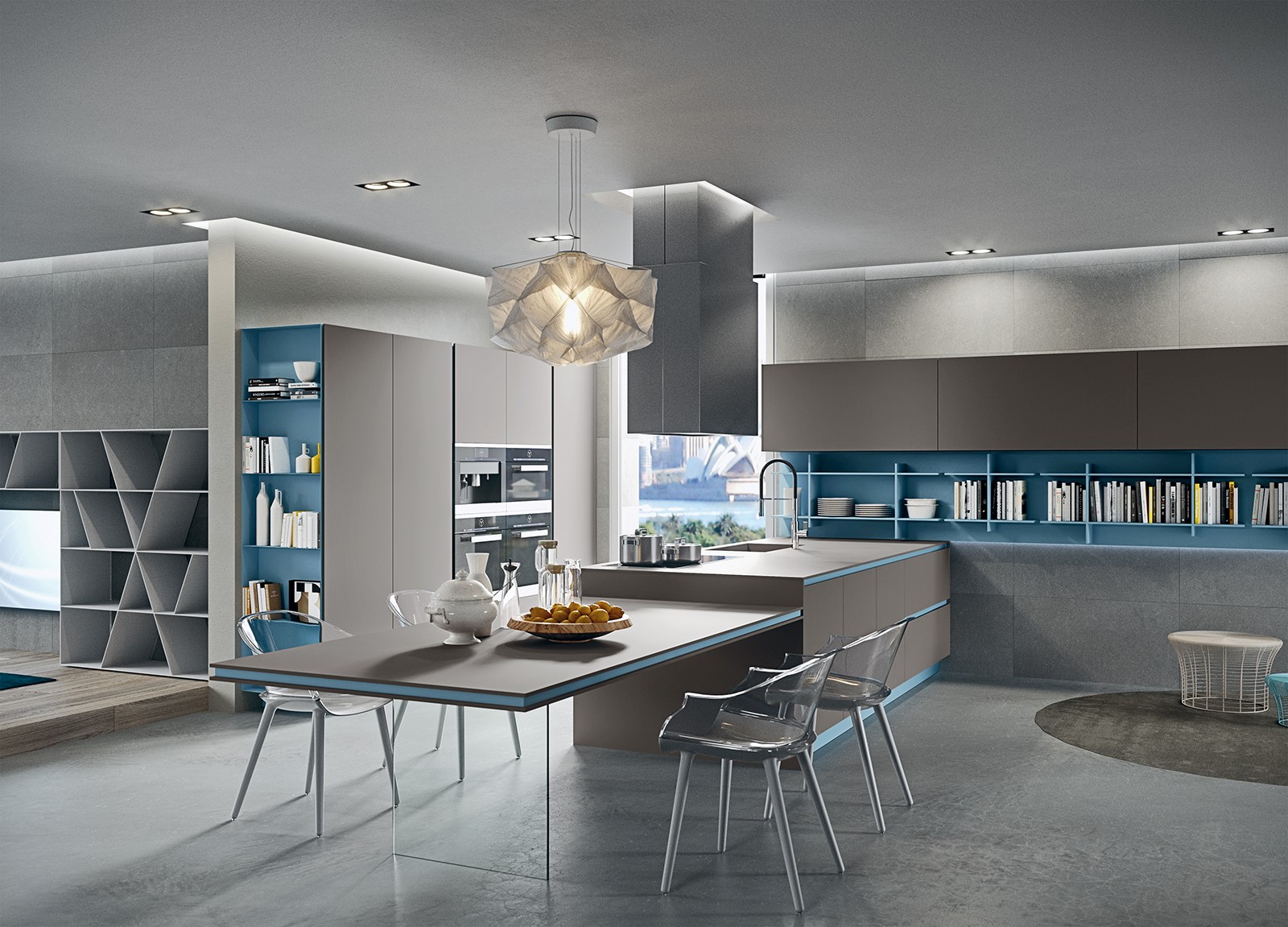 طراحی کابینت آشپزخانه مدرن خاکستری | طراحی دکوراسیون منزل,دکوراسیون داخلی منزل,دکور