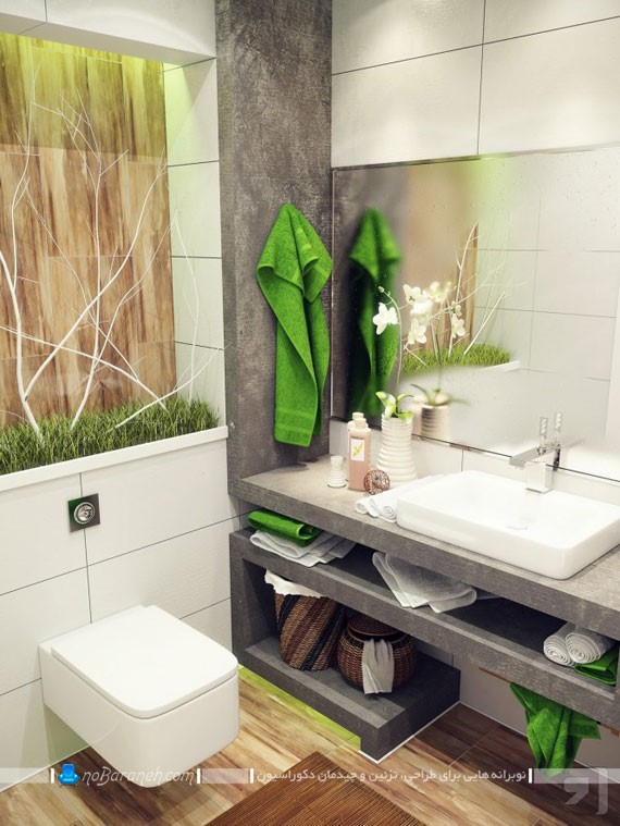 طراحی دکوراسیون و دیزاین حمام و دستشویی به شکل مدرن