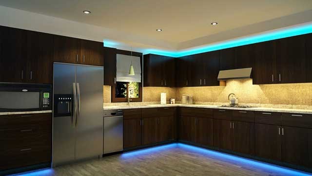 نورپردازی در آشپزخانه | طراحی دکوراسیون منزل,دکوراسیون داخلی منزل,دکوراسیون منزل,دکور