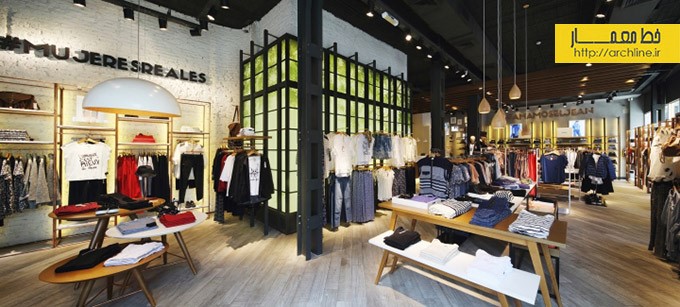 طراحی داخلی مغازه لباس فروشی
