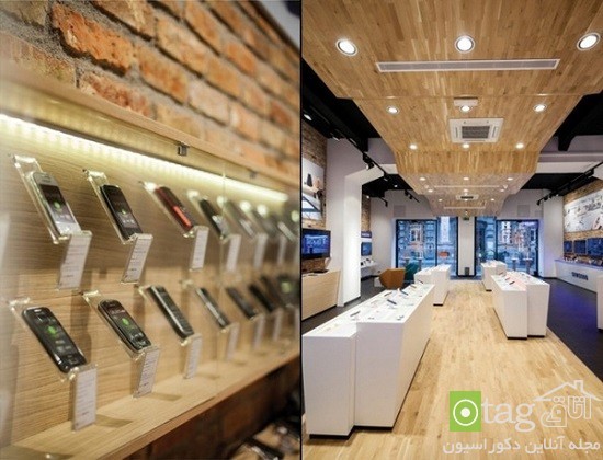 دکوراسیون مغازه موبایل با طراحی شیک، جدید و مدرن