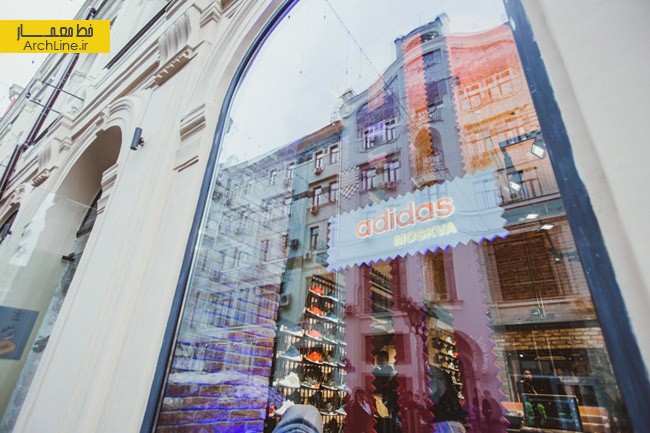 طراحی دکوراسیون داخلی فروشگاه Adidas، شعبه مسکو