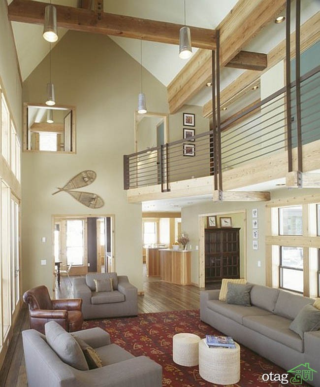 دکوراسیون داخلی خانه با سقف بلند به شیوه ای موثر و کاربردی